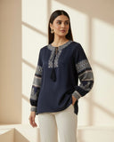 Women  Full Sleeve Placement Print Casual Shirt – Spring/Summer