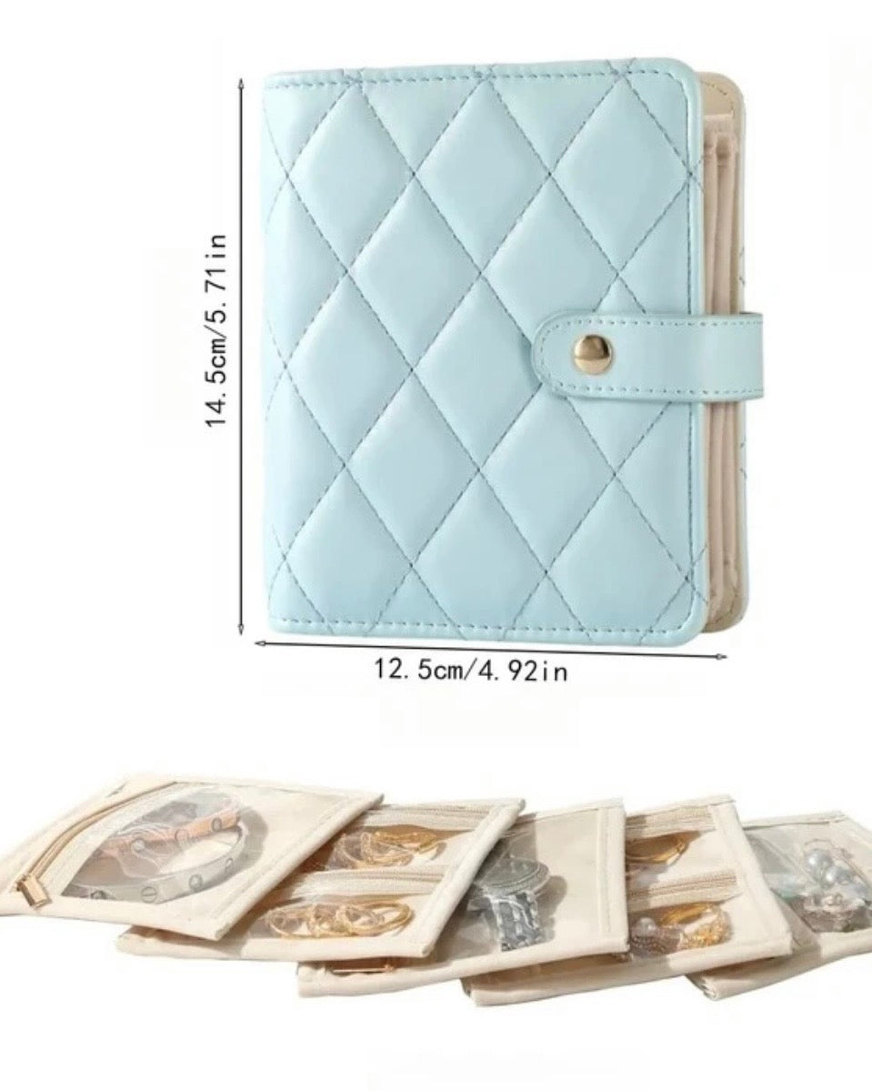 Travel PU Leather Jewelry Storage Book (4 Colours)