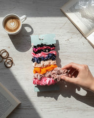 9-Pack Colorful Hair Scrunchies for Women