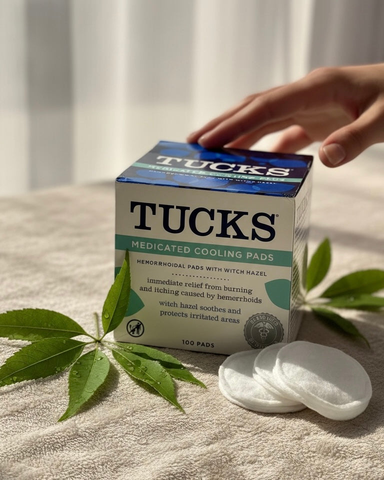 TUCKS Medicated Cooling Pads with Witch Hazel – Soothing Hemorrhoidal Relief Pads