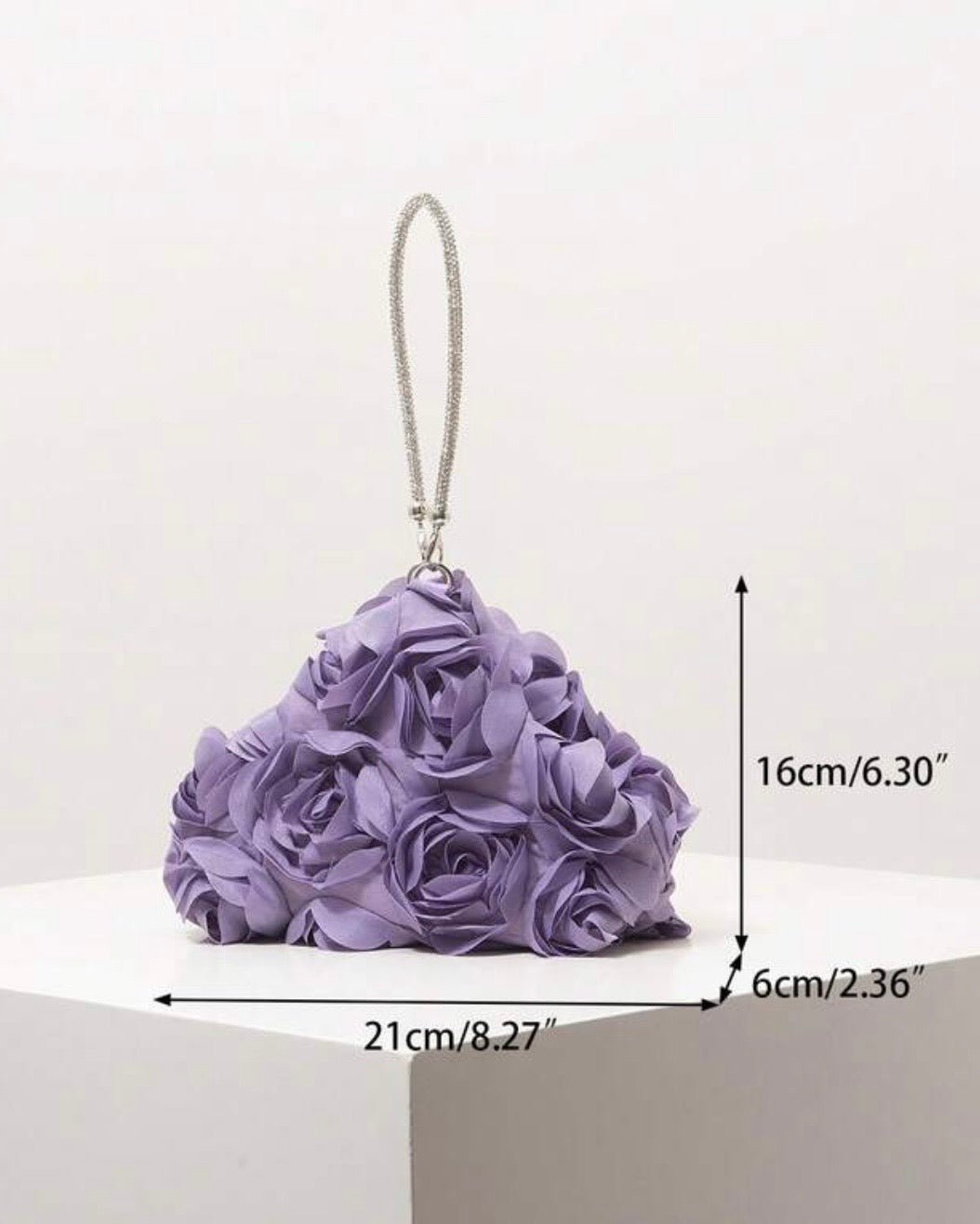 Purple Elegant Floral Mini Wallet & Bridesmaid Party Clutch 