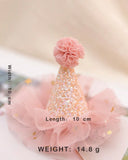 3D Pink Birthday Cap Hair Clip