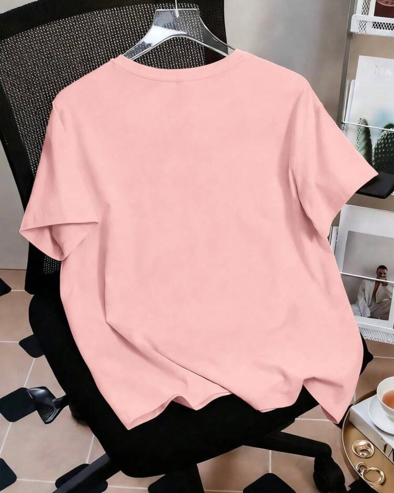 Girls’ Pink Duck Print Short Sleeve T-Shirt