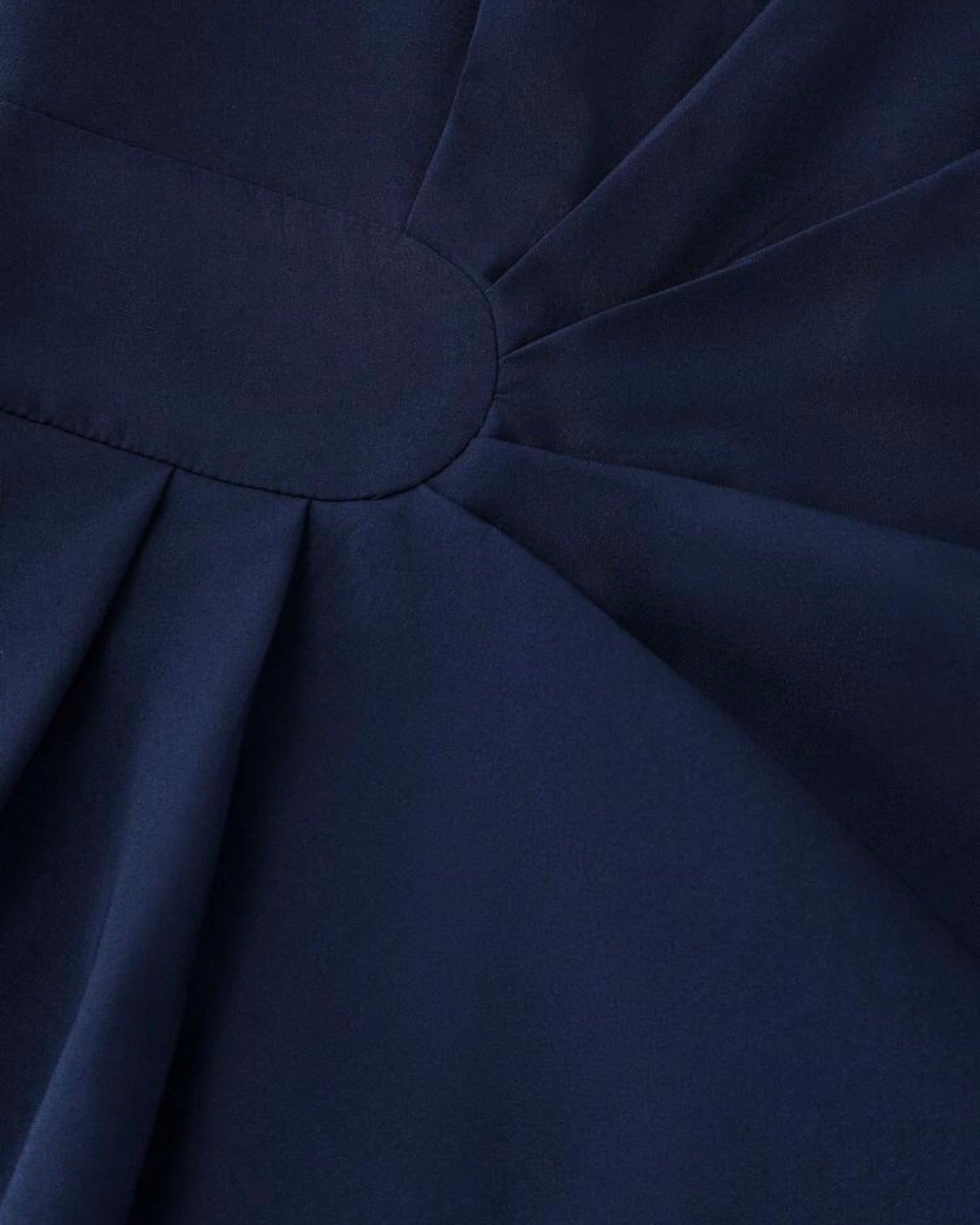 Women Flowy Navy Blue Butterfly Sleeve Waist Cinched Top
