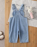 Baby Girl Embroidered Denim Jumpsuit