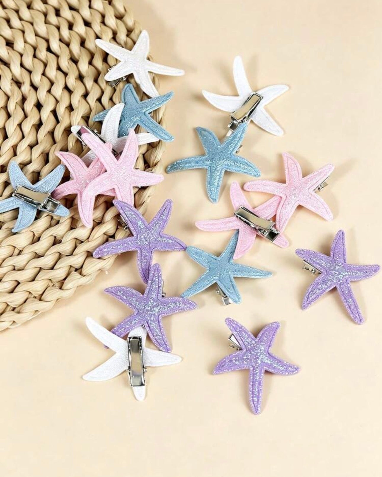 8/16 Pcs Starfish Hair Clips