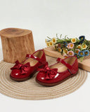 Premium Red Girls Bow Sandals