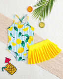 Baby Girl Lemon Print Swimwear - 2pc set