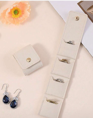 Cute Foldable Jewellery Storage (Beige, Grey, Black, Purple, Pink, Brown)