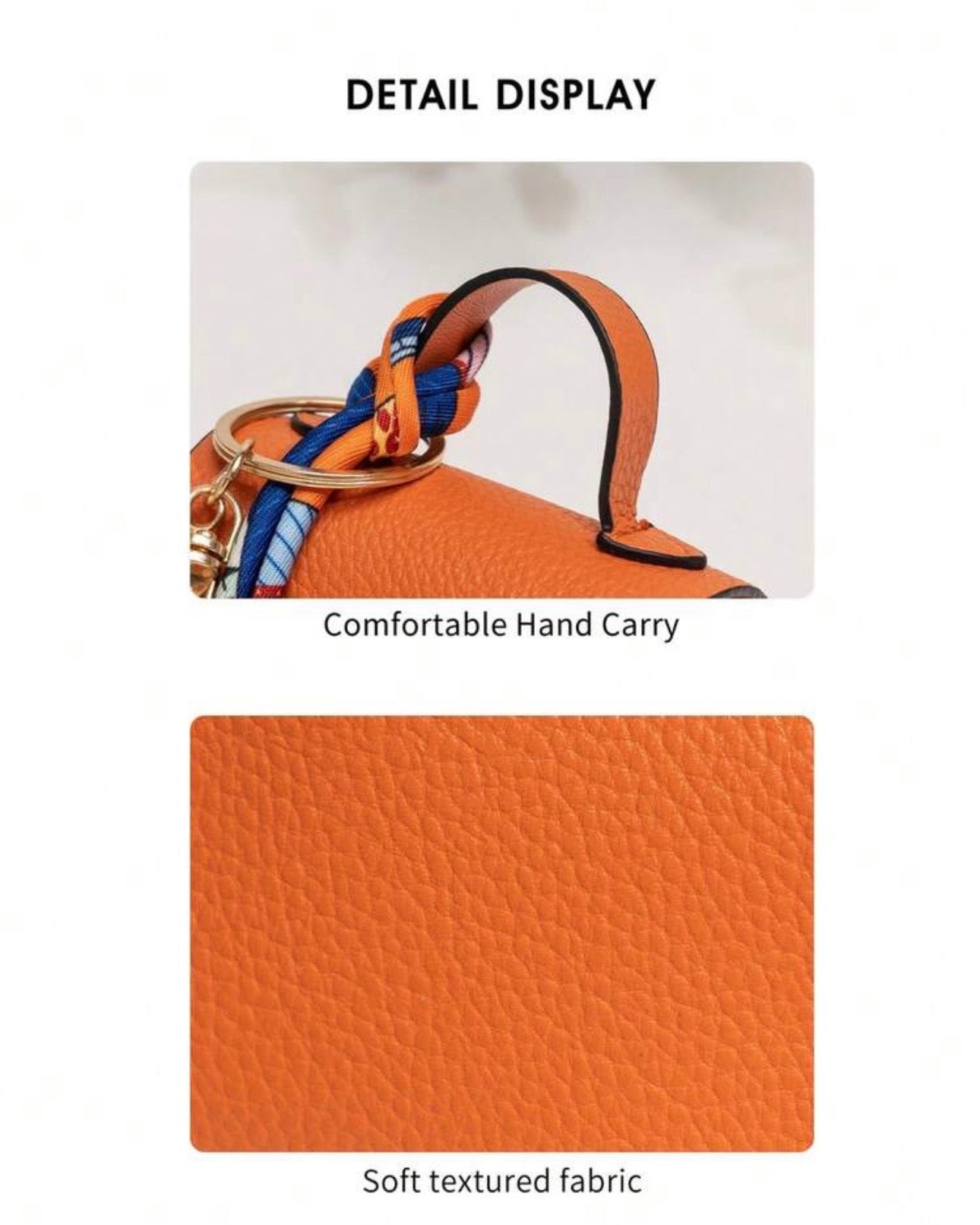 Mini Square Leather Bag Charm in 12 Colours– Keychain Purse