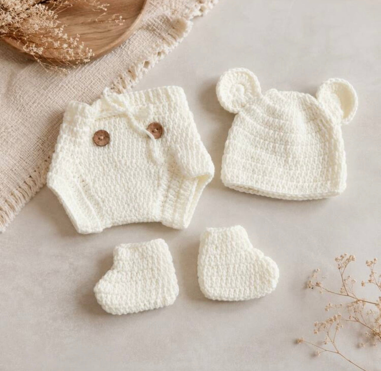 0-1M Newborn Unisex Photography Outfits (3 Colours)