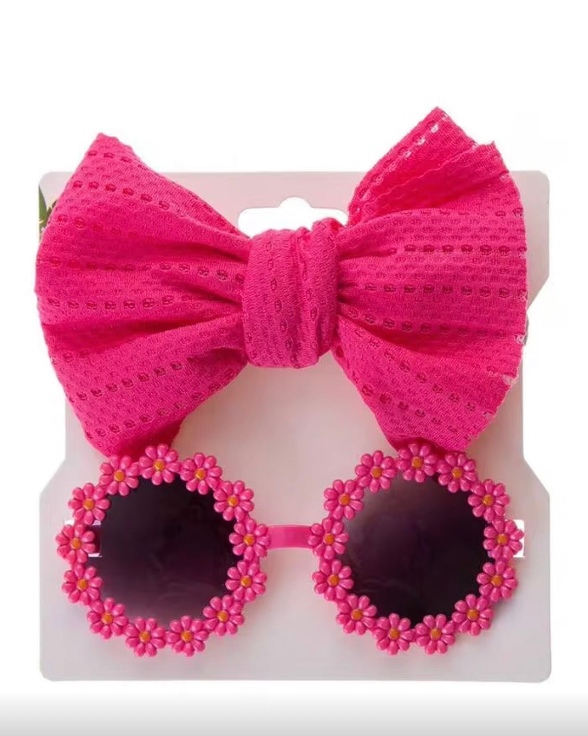 2Pcs Pink Glasses and Headband Set