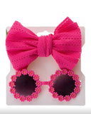 2Pcs Pink Glasses and Headband Set