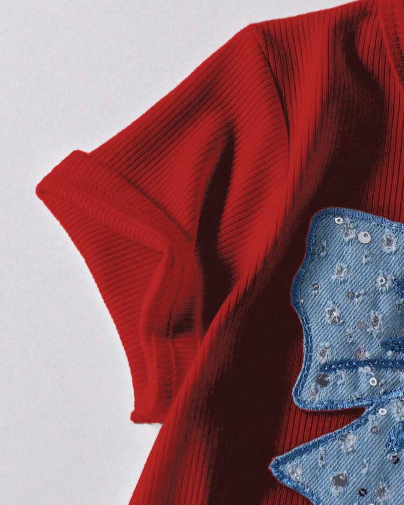 Tween Girls Blue Bow Graphic Red T-Shirt & Cargo Pants Set