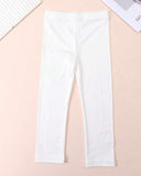 3 pairs Premium White Ankle Length Leggings