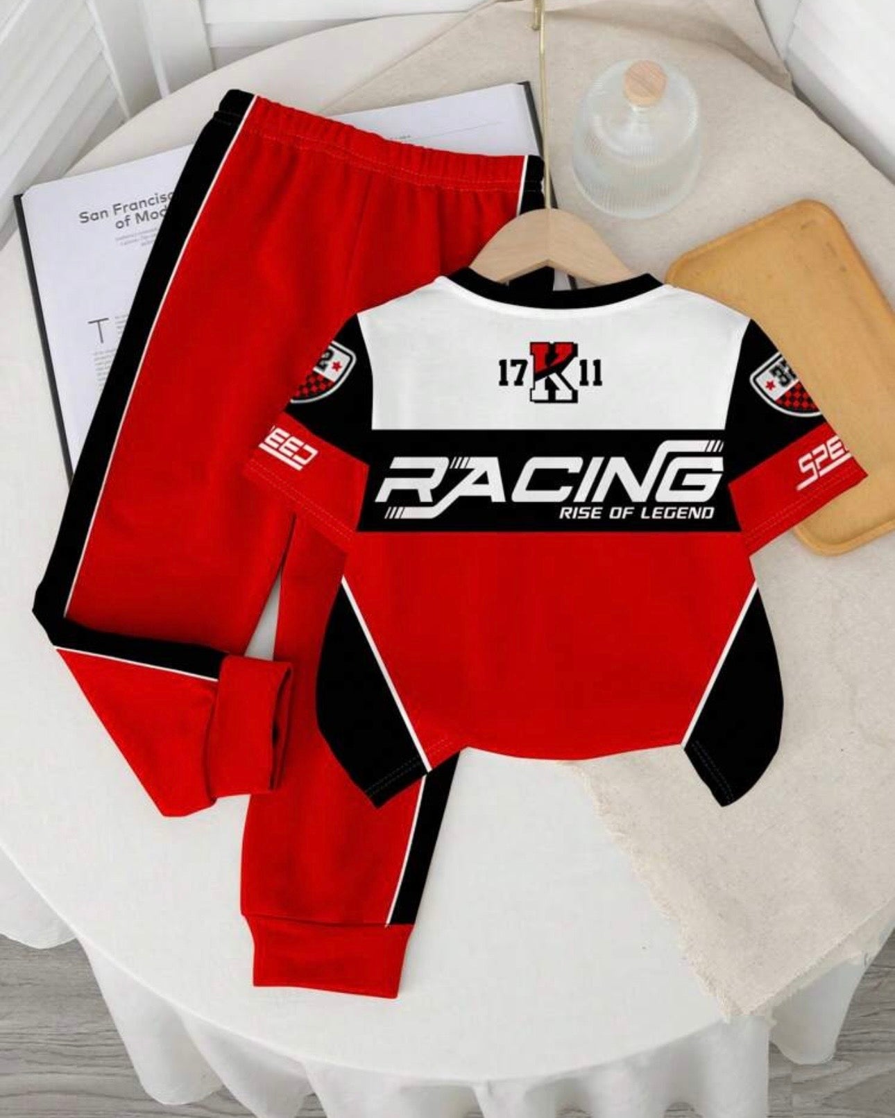 Baby Boys Racing Sports Graphic T-Shirt & Pants Set
