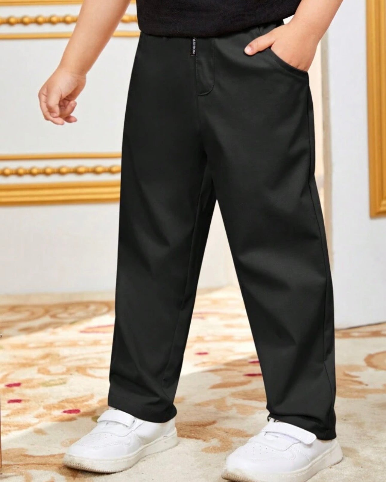 Tween Boys Solid Color Casual Woven Pants