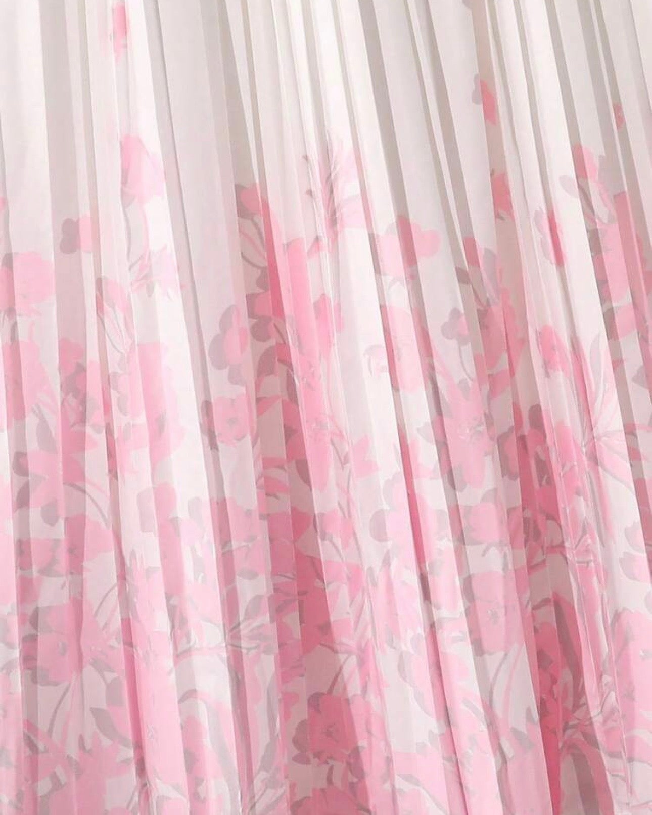Teen Girls 2-Piece Pink Floral Print Pleated Dress & Cardigan Set