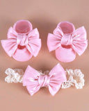 3pcs/Set Newborn Korean Style Baby Socks & Headbands Set