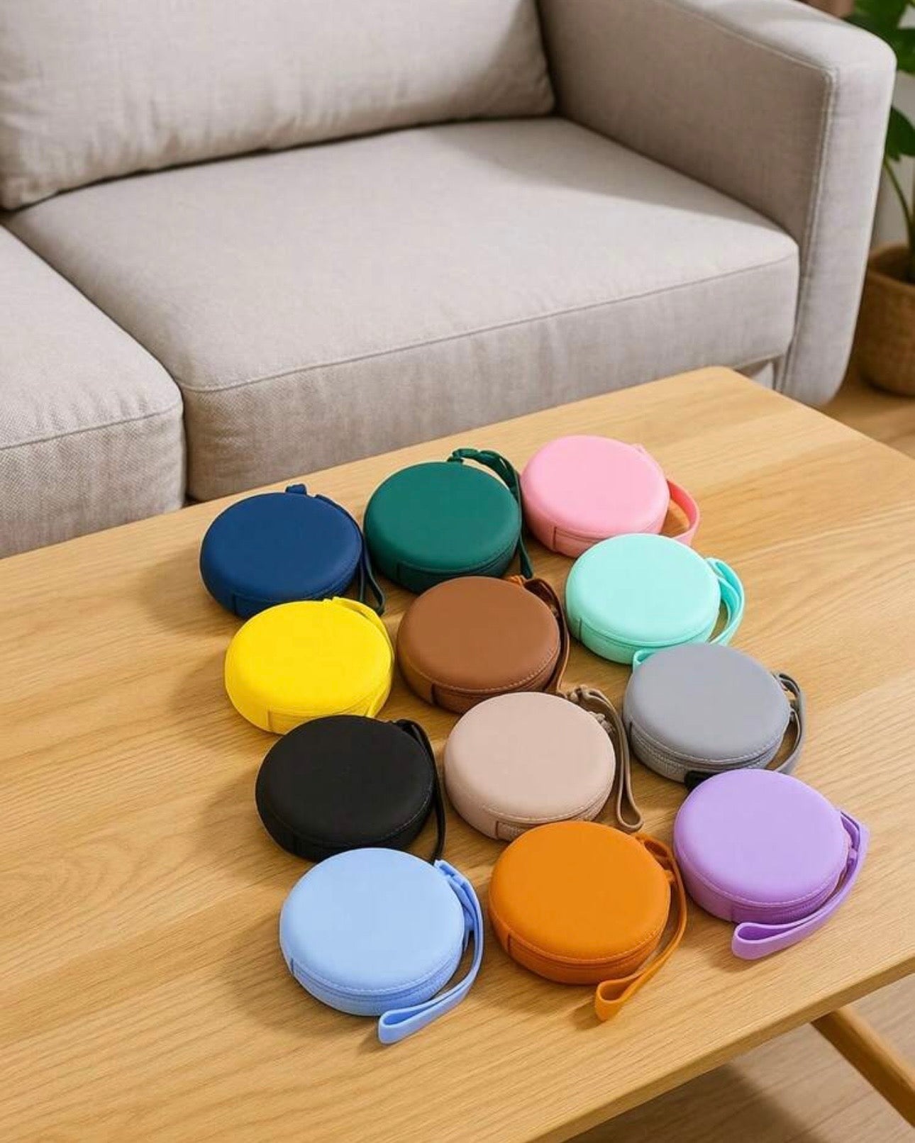 Round Silicone Jewellery Storage Bag in 12 Colours