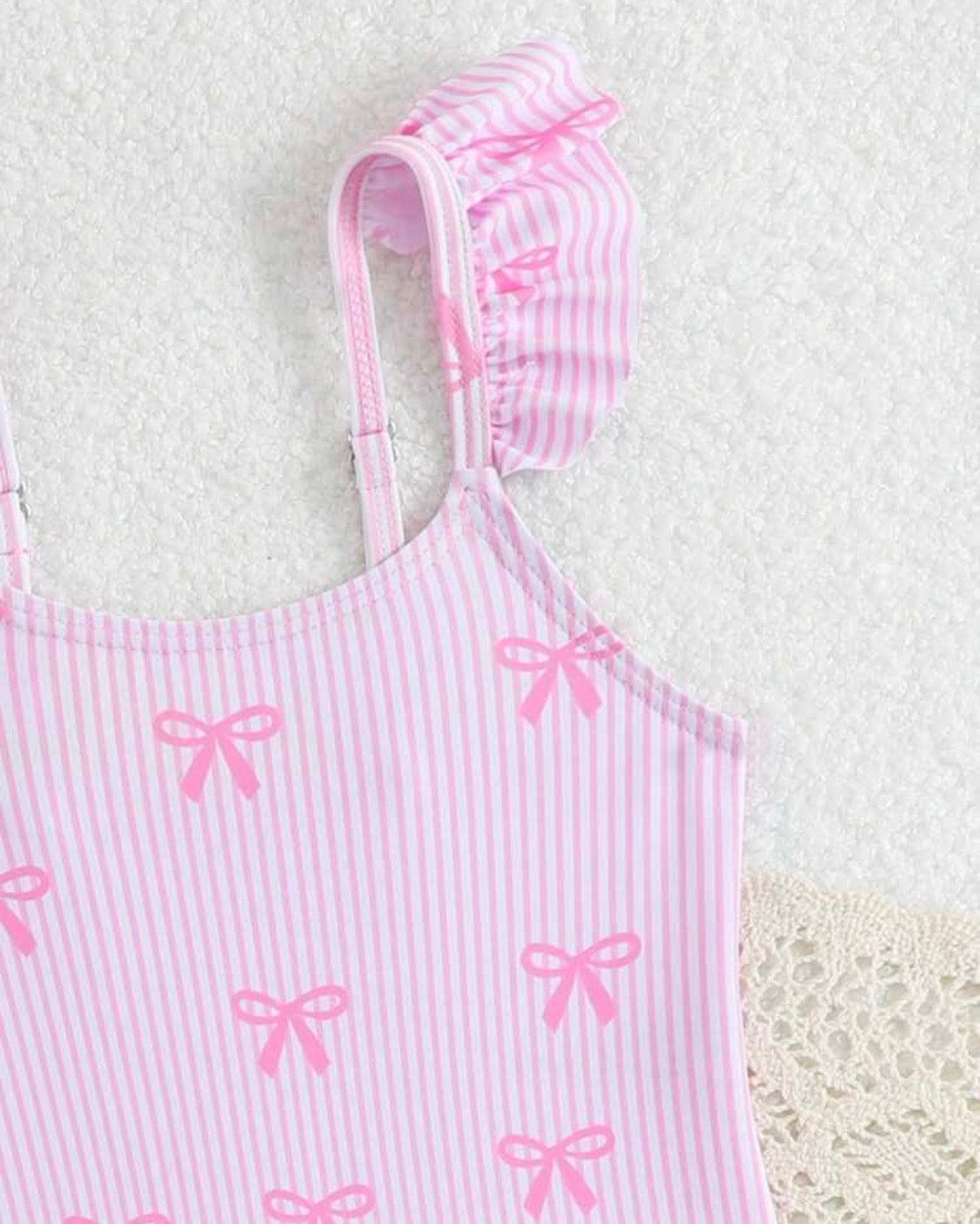 Baby Girls’ Bow Print One-Piece Swimsuit