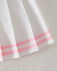 Girls Light Pink Tennis Outfit Set – Sleeveless Polo Shirt & Pleated Skirt