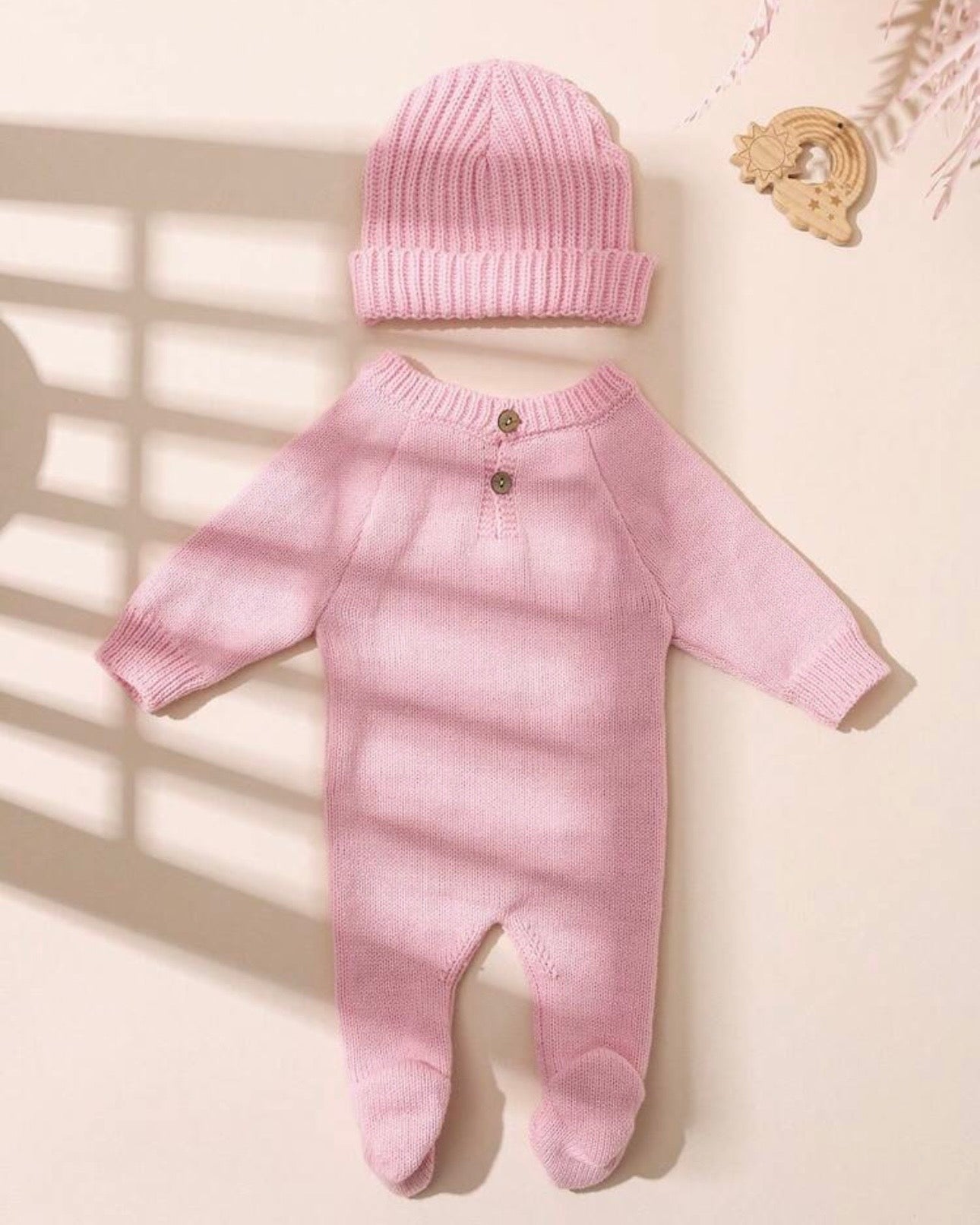 2Pcs Set Hello I'm Here Embroidery Newborn Photography Outfits (4 Colours)