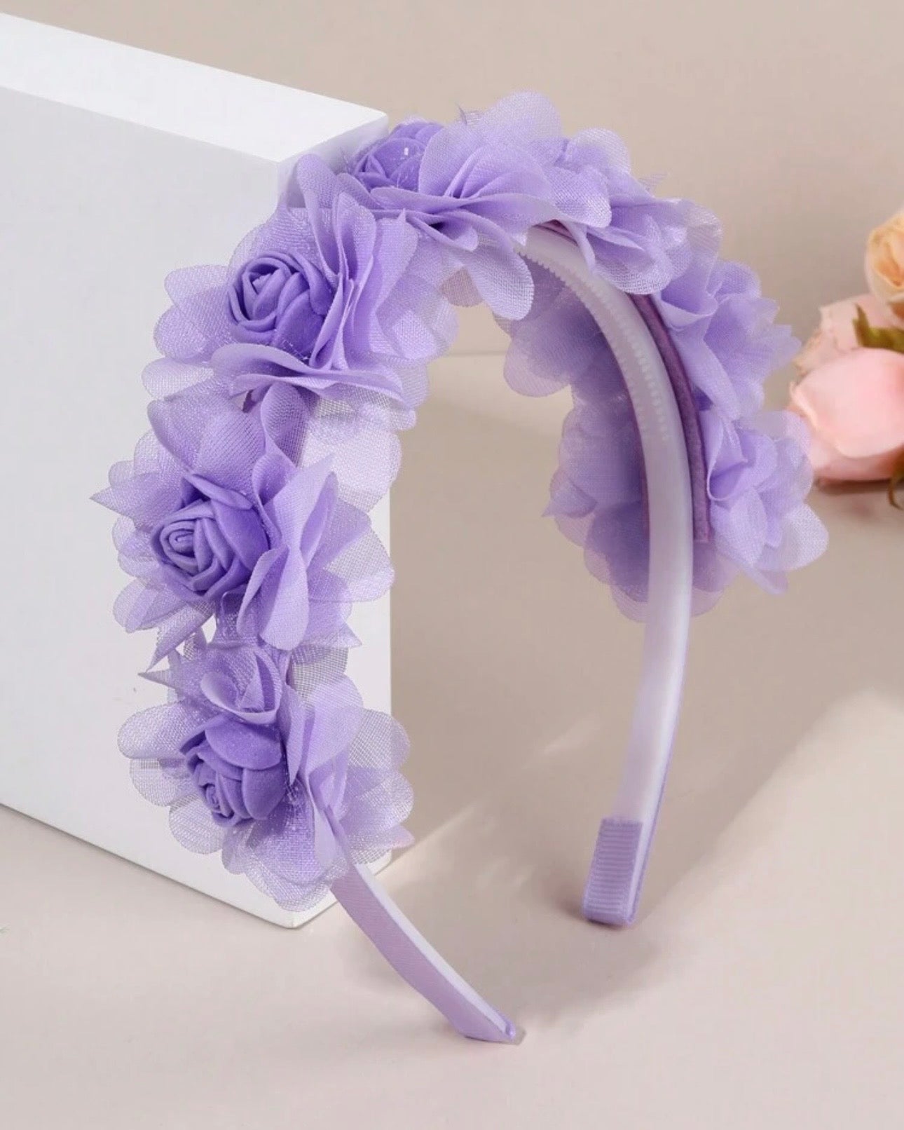 1pc Solid Color Floral Children Headbands