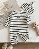 Newborn Baby Unisex Autumn/Winter Knitted Romper With m Hat