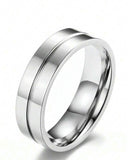 Custom Silver Premium Quality Inner and Outer Engraved Couple Rings