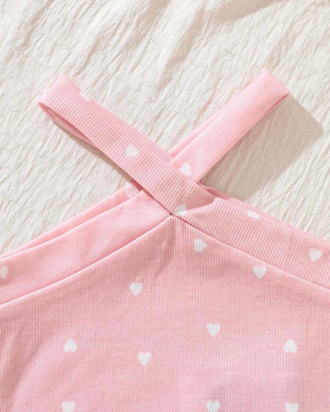 4pc Baby Girl Summer Outfit Set – Pink Tank Tops