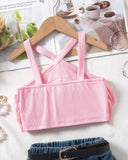 Girls Multi-Layer Tassel Halter Neck Summer Top