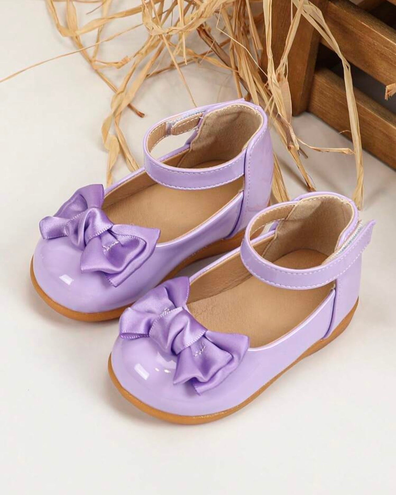 Girls Purple Princess Leather Shoes