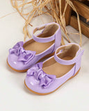 Girls Purple Princess Leather Shoes