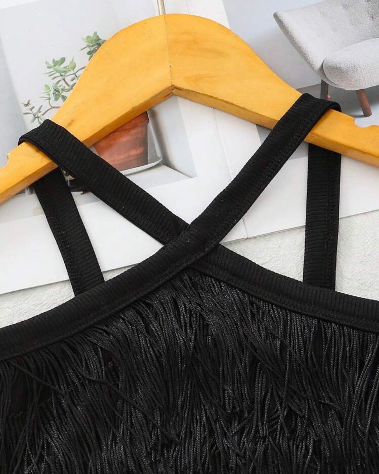 Girls Multi-Layer Tassel Halter Neck Summer Top