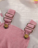 Baby Girl 3pcs Pink Polka Dot Print Bodysuit, 2-Layer Ruffle Skirt & Headband Set