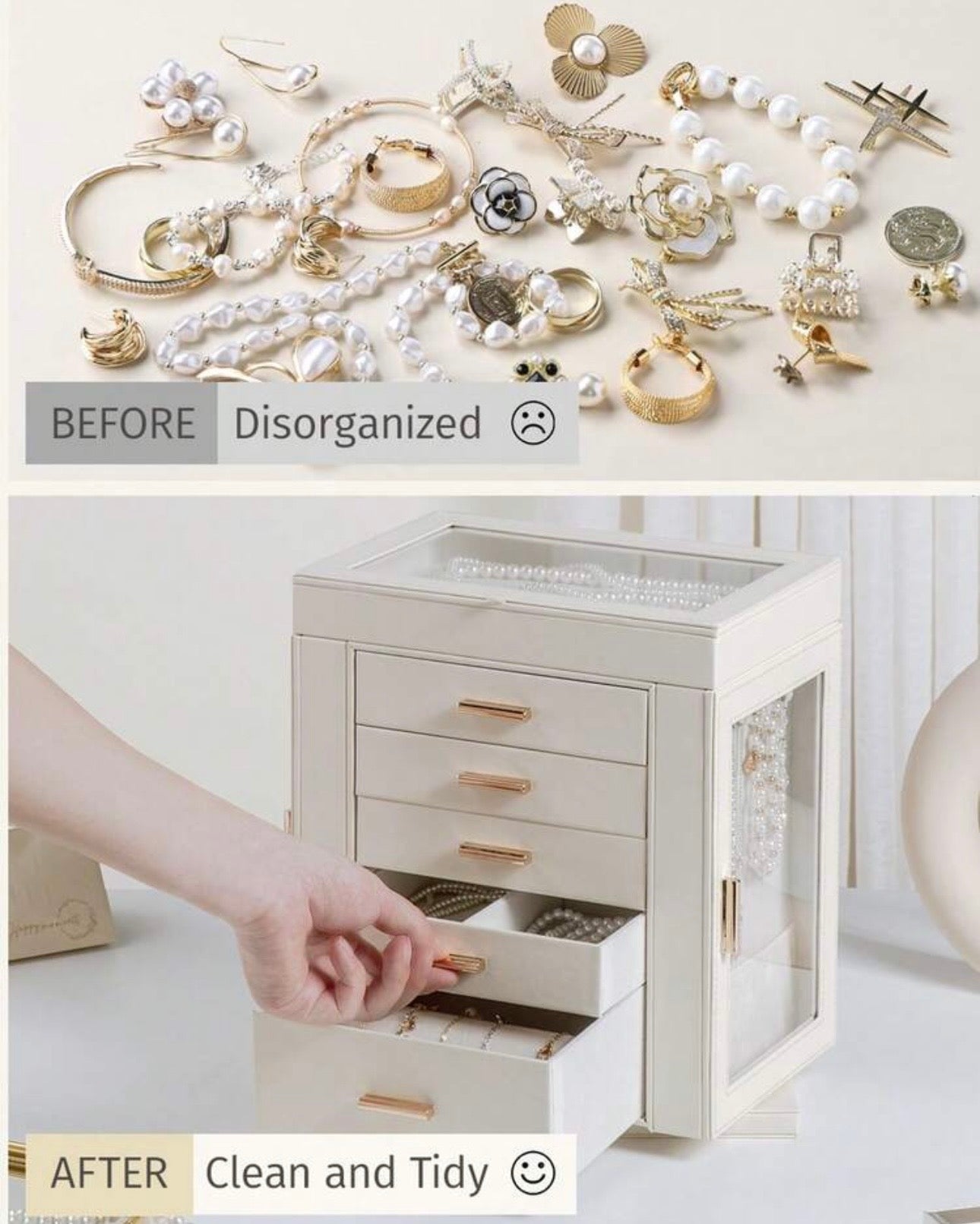 360° Rotating Jewelry Storage Box – Multiple Layer Organizer