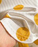 Girls Yellow & White Polka Dot Camisole Top with Bow Back