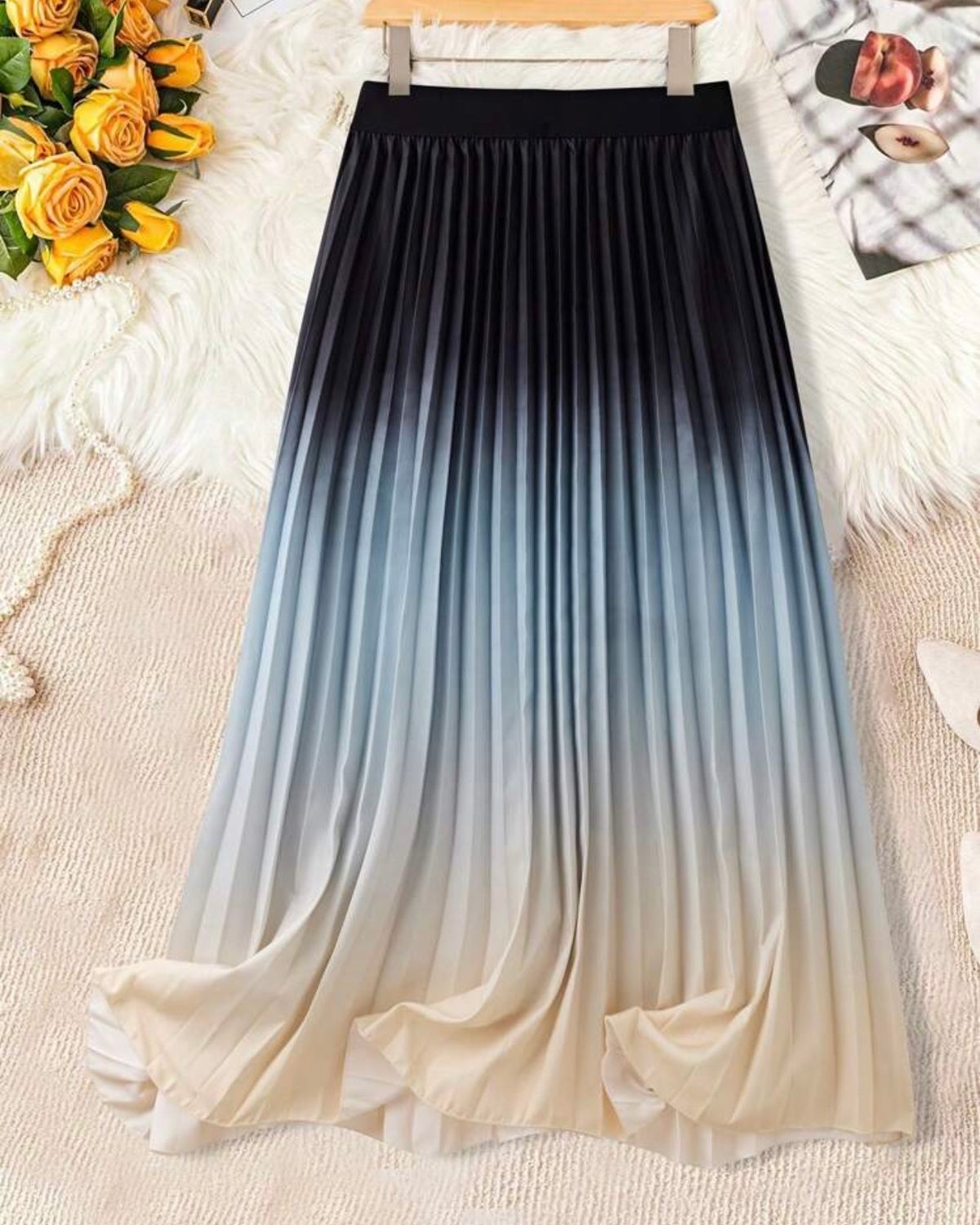 Women’s Elegant Gradient Pleated Skirt