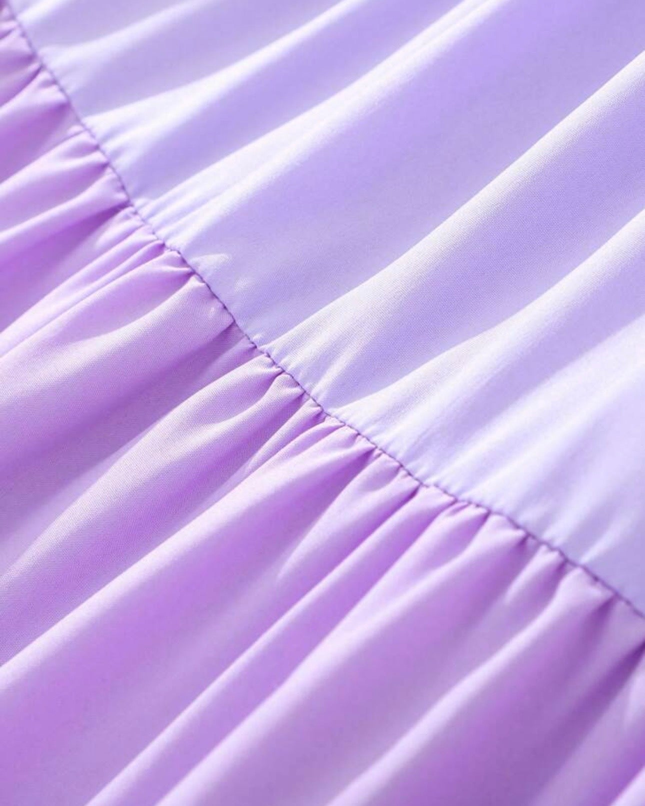 Tween Girl Purple Colorblock Shoulder Ruffle Hem Cami Dress