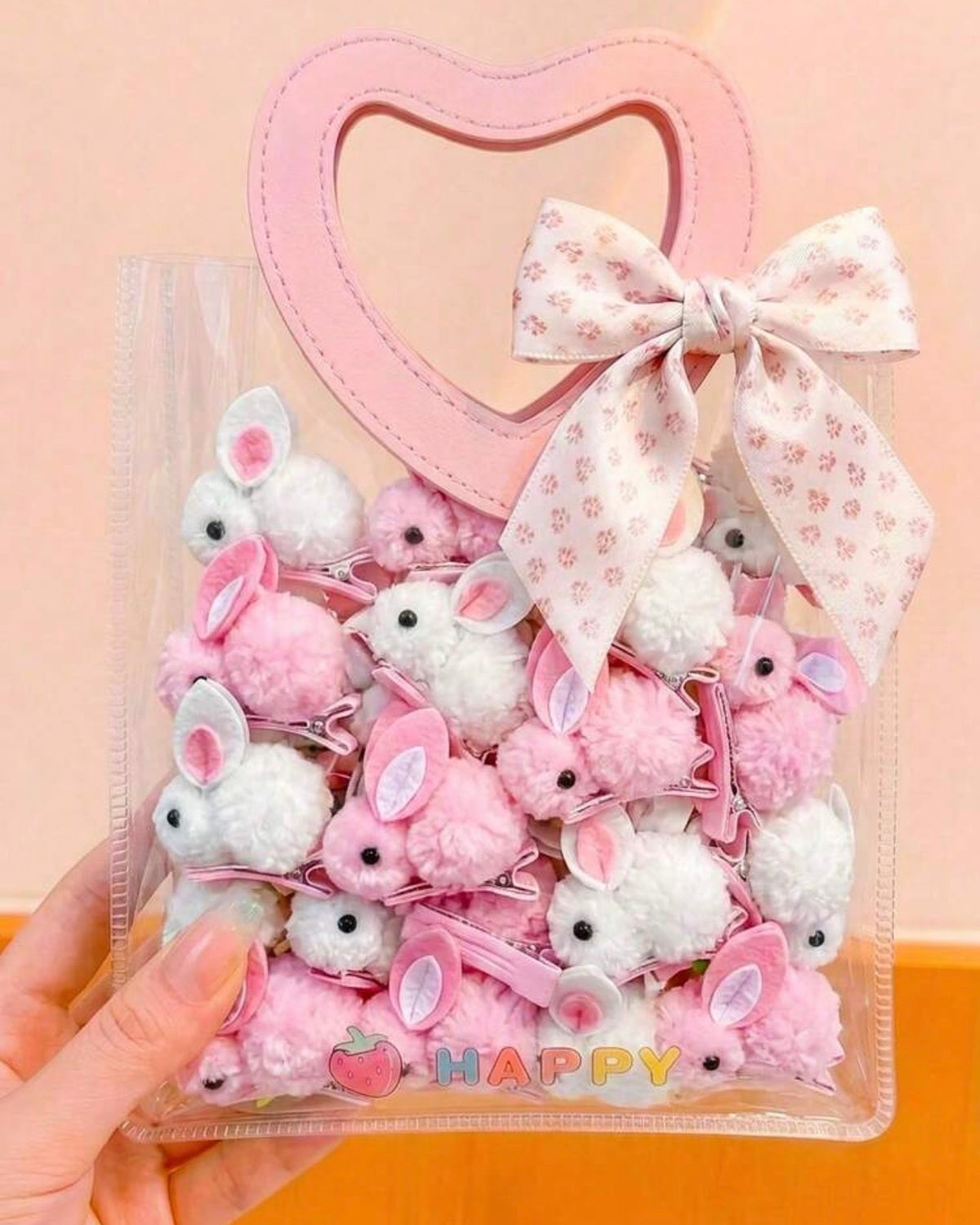 10 Pcs Soft Cute Rabbit Hair Clips