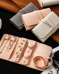 1pc Collapsible Microfiber Jewelry Organizer