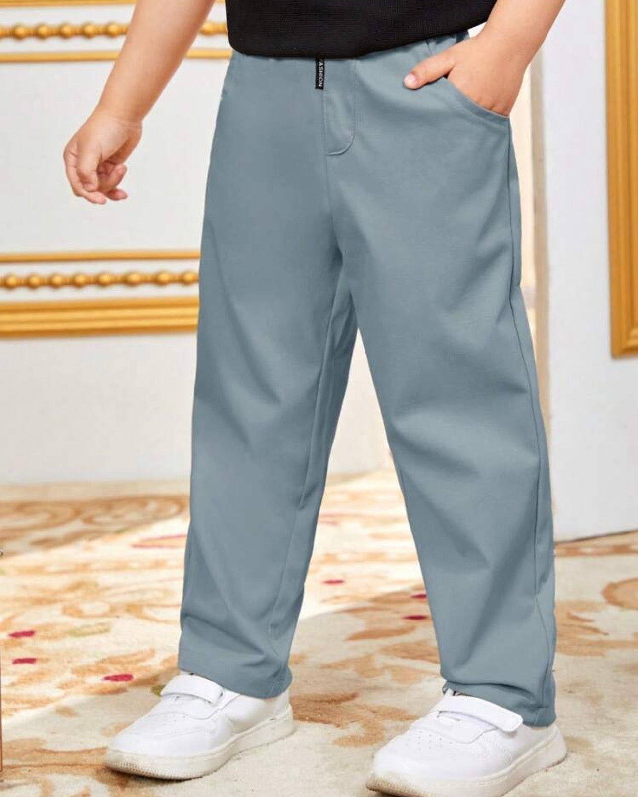 Tween Boys Solid Color Casual Woven Pants