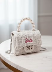 White Barbie Crossbody Chain Bag