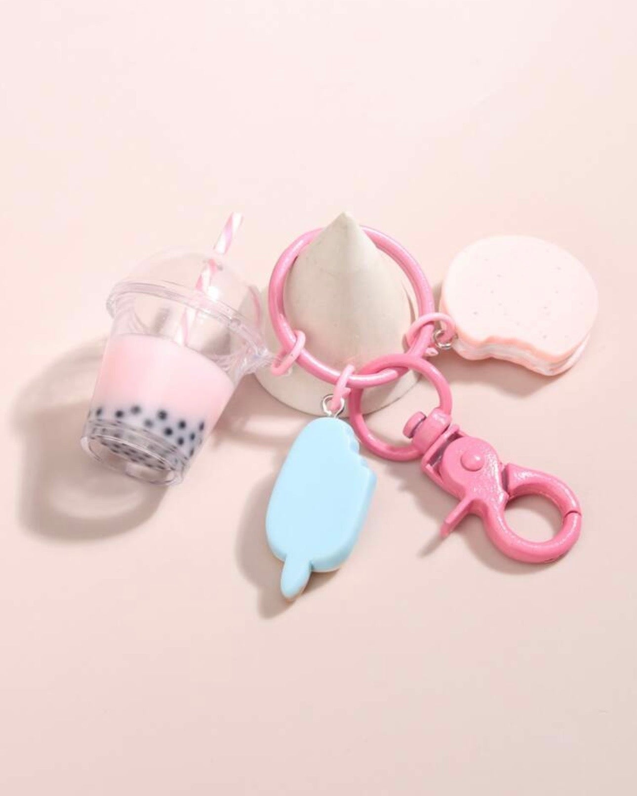 Mini Macaron Dessert Keychain- Bag Charm