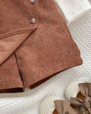 Baby Girl Lace Top & Corduroy Shorts