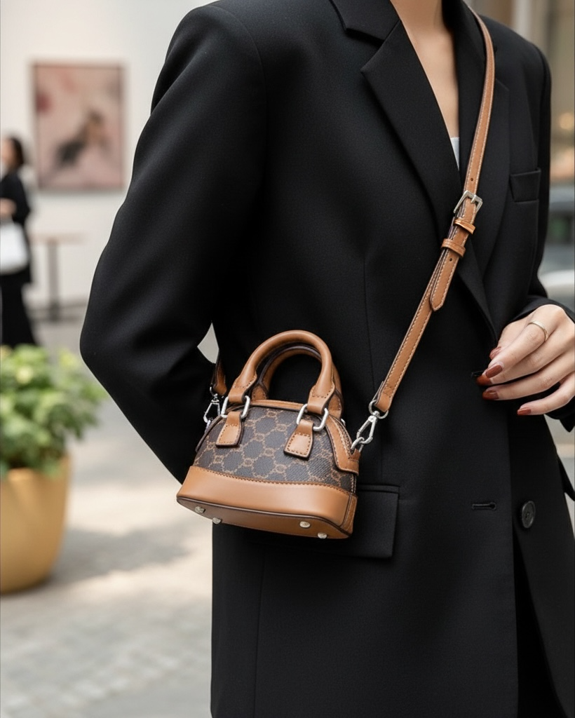Mini Rhombus Contrast Color Crossbody Handbag