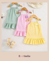 3pcs Colourful Casual sleeveless dresses