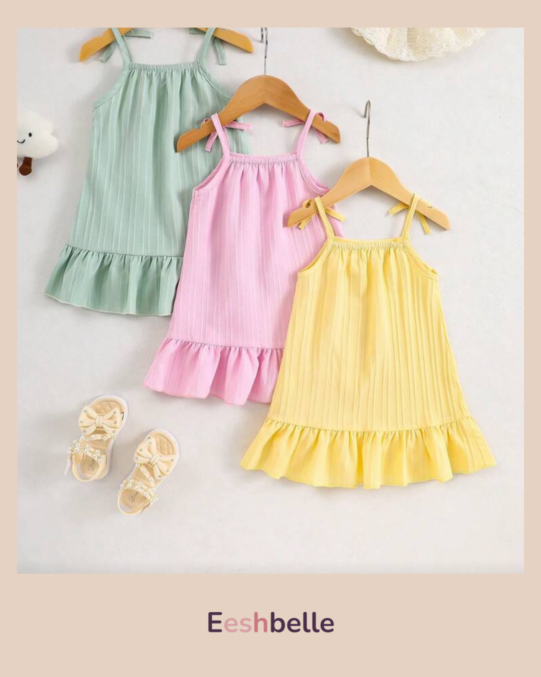 3pcs Colourful Casual sleeveless dresses
