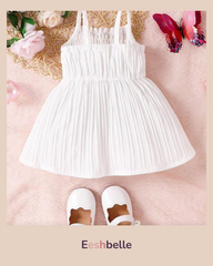 Casual Frock White and Pink